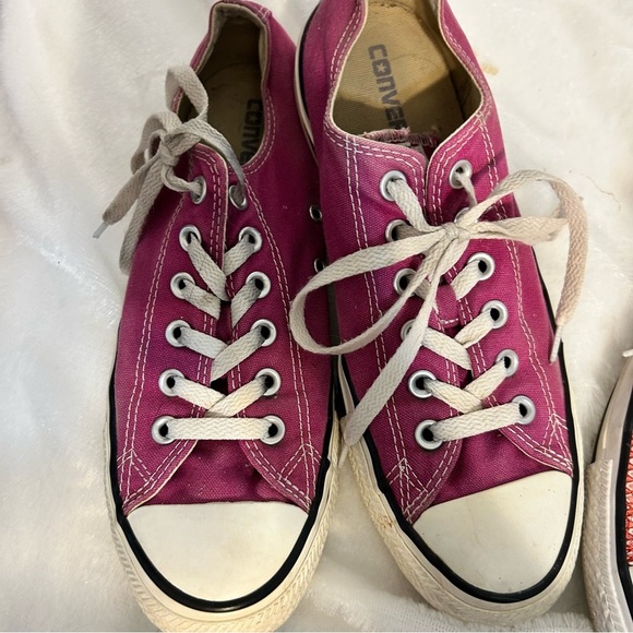 Women’s size 9 Converse All-Star Magenta and Coral Sneakers - Picture 2 of 13